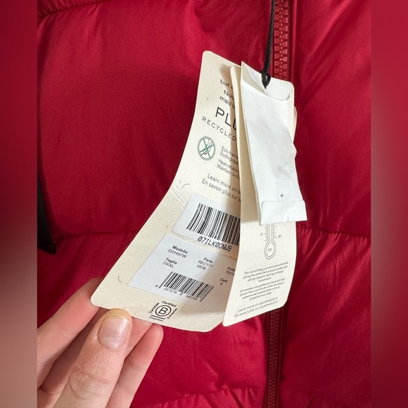 SAVE THE DUCK Red Keri Hooded Padded Jacket Synthetic Down Animal Free Size XXL - Picture 8 of 11